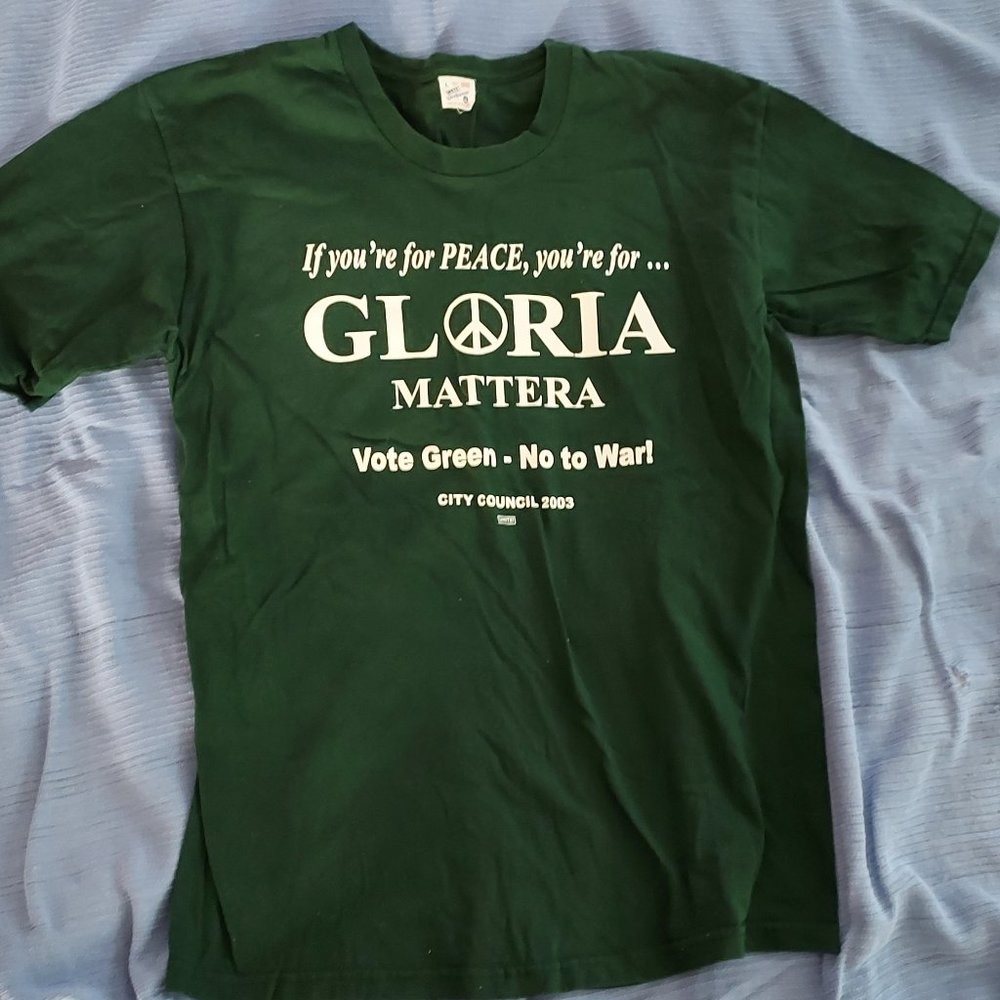 Dark Green, NYC Green Party Tee: Gloria for City Council